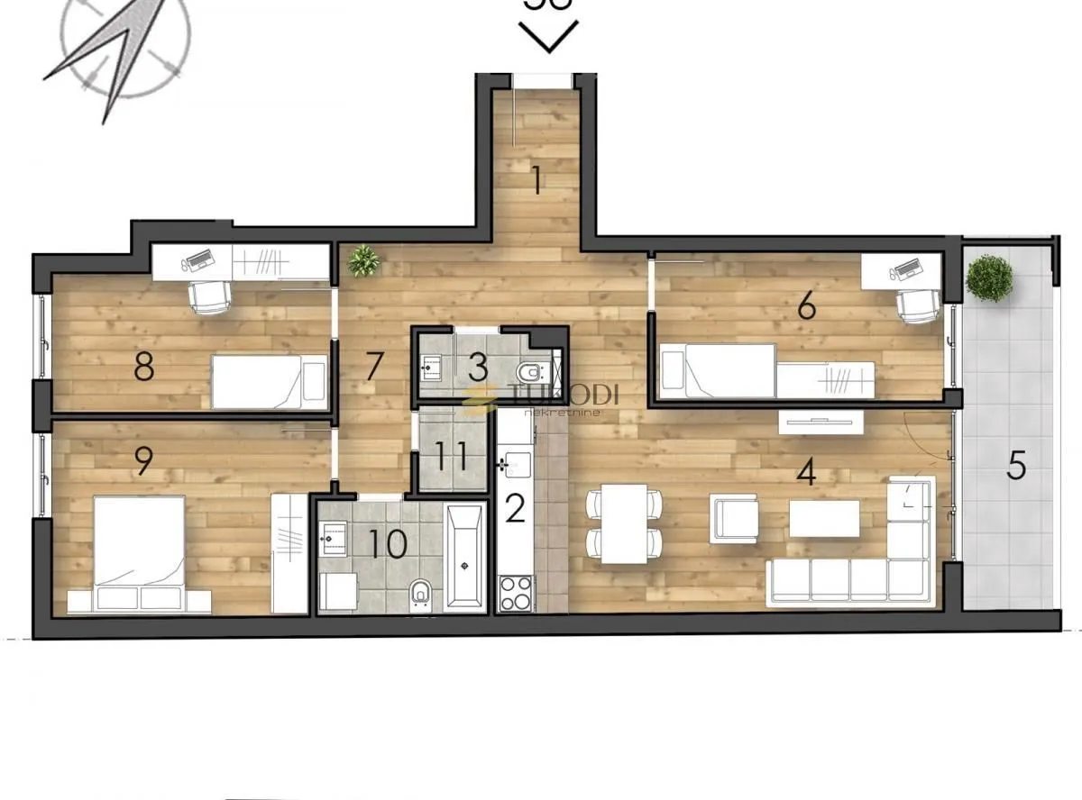Prodaja, četvorosoban stan, 92m², Telep, Novi Sad Sve Podlokacije