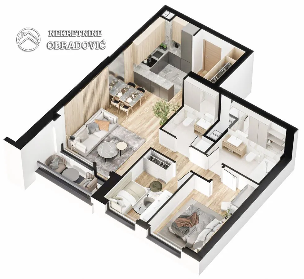 Sale, two bedroom apartment, 66m², Voždovac Sve Podlokacije, Beograd