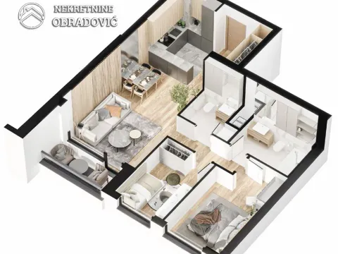 Sale, two bedroom apartment, 66m², Voždovac Sve Podlokacije, Beograd - image 2