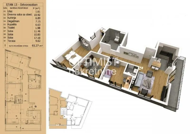 Prodaja, četvorosoban stan, 93m², Dušanovac, Voždovac Sve Podlokacije
