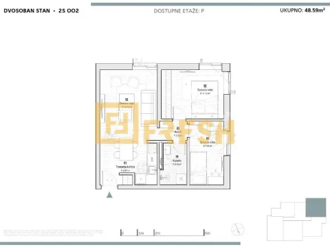 Prodaja, dvosoban stan, 48m², Kolašin, Crna Gora - image 9