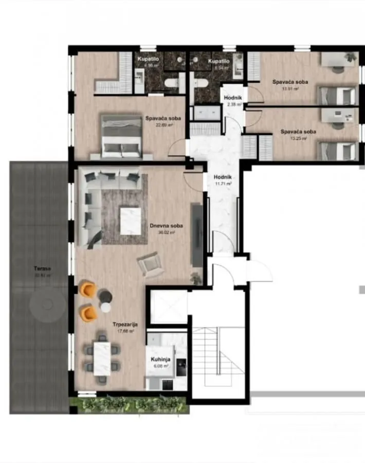 Prodaja, trosoban stan, 323m², Zagorič, Podgorica