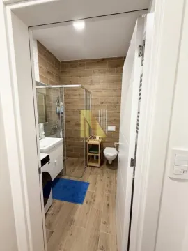 Pogled kroz vrata na uređeno kupatilo sa tuš kabinom. - image 18