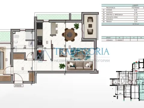 Sale, one bedroom apartment, 57m², Bar, Crna Gora - image 4