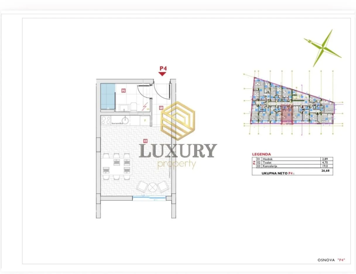 Prodaja, dvosoban stan, 61m², Podgorica, Crna Gora