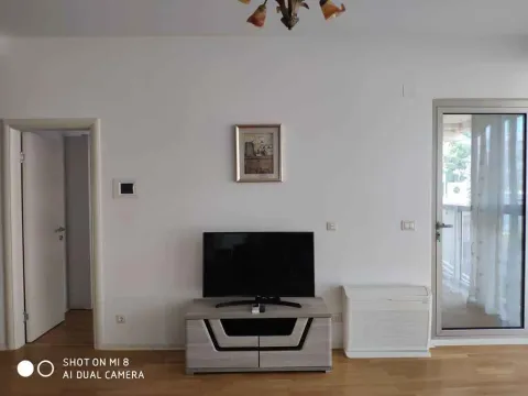 Bright living room featuring a TV stand and balcony access. - image 6