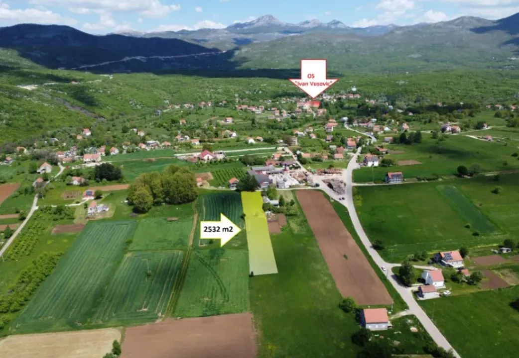 Prodaja, plac, 2532m², Gornje Polje, Nikšić