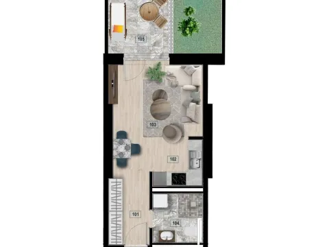 Prodaja, dvosoban stan, 50m², Centar, Bar - image 2