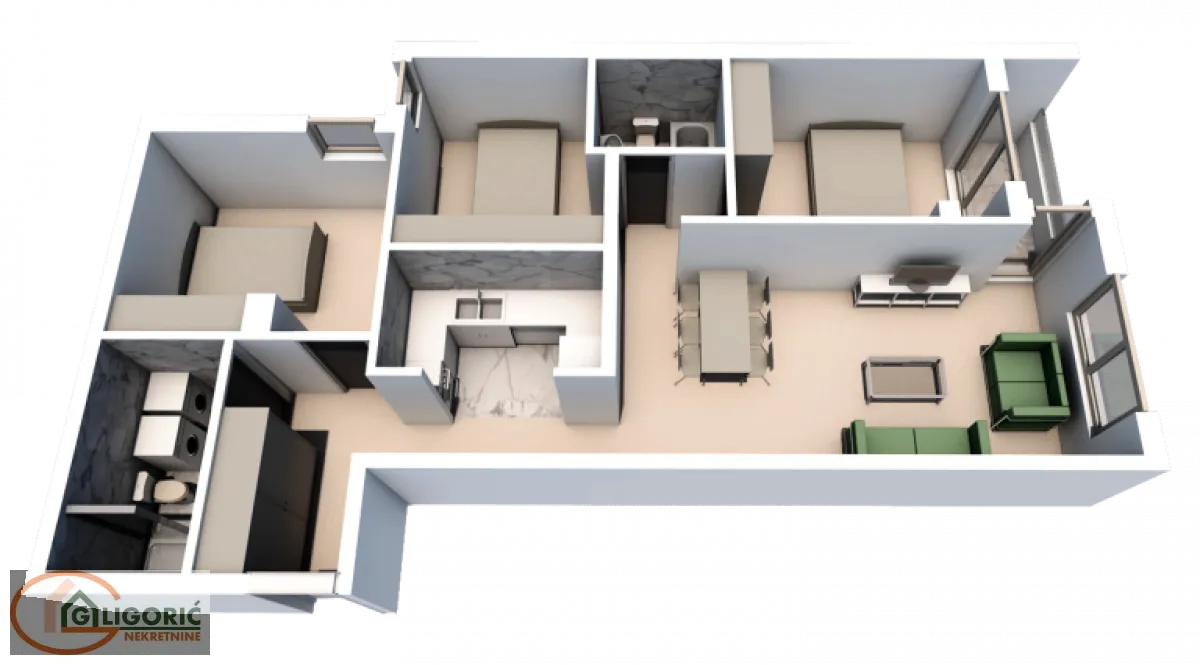 Sale, three bedroom apartment, 81m², Pančevo, Srbija