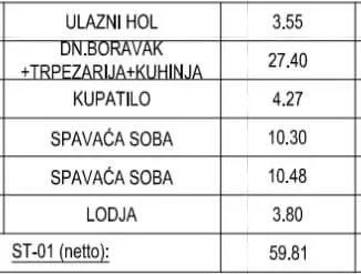 Prodaja, jednosoban stan, 47m², Marići, Tivat