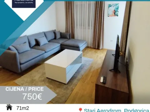 Rent, two bedroom apartment, 71m², Stari Aerodrom, Podgorica