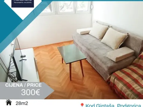 Rent, studio apartment, 28m², Pobrežje, Podgorica