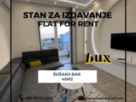 One Bedroom Apartment for Rent, 45m2, Šušanj, Bar One Bedroom Apartment for Rent, 45m2, Šušanj, Bar