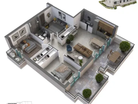 Sale, three bedroom apartment, 191m², Dobrota, Kotor