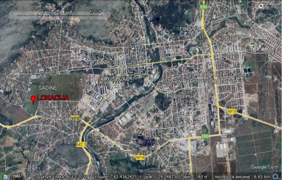 Prodaja, plac, 839m², Sadine, Podgorica