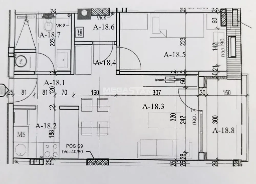 Sale, one bedroom apartment, 43m², Pančevo, Srbija