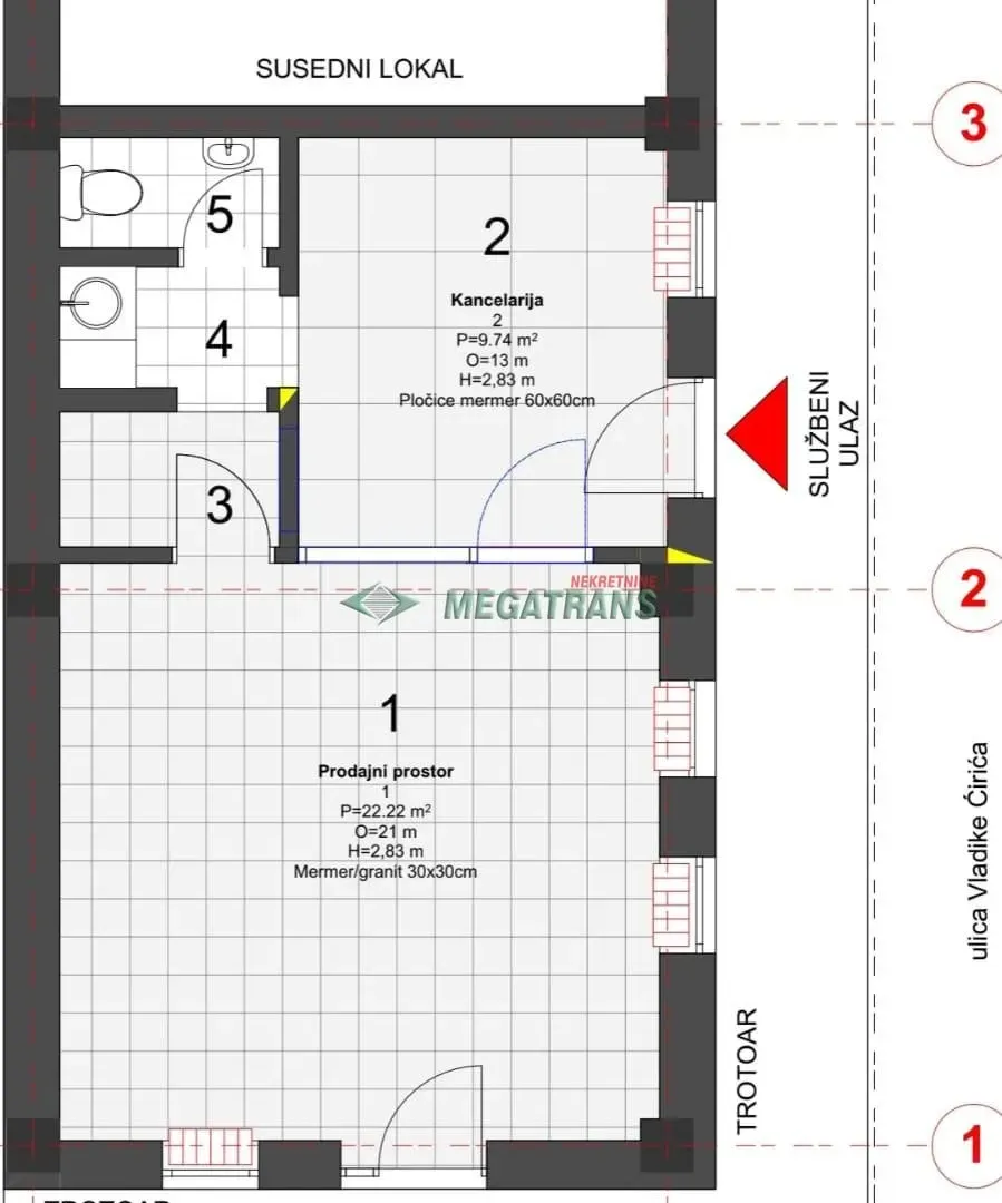 Rent, office space, 37m², Novo naselje, Novi Sad