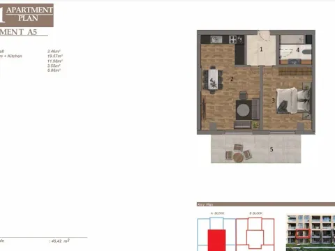 Prodaja, jednosoban stan, 45m², Baošići, Herceg Novi - image 4