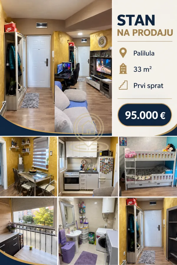 Prodaja, jednosoban stan, 33m², Palilula, Niš