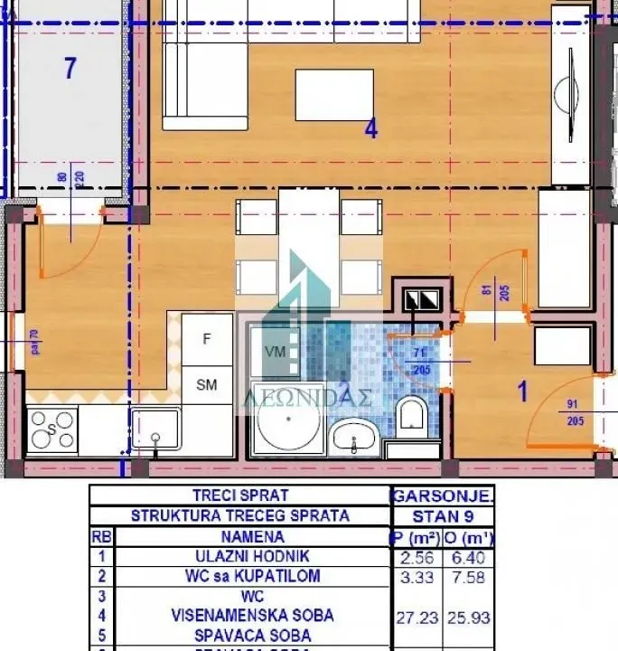 Prodaja, garsonjera, 37m², Donja Vrežina, Niš
