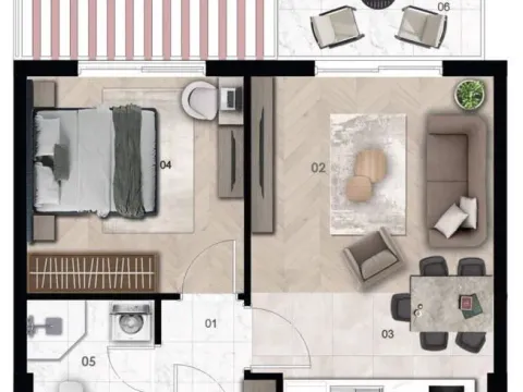 Prodaja, jednosoban stan, 47m², Momišići, Podgorica - image 2