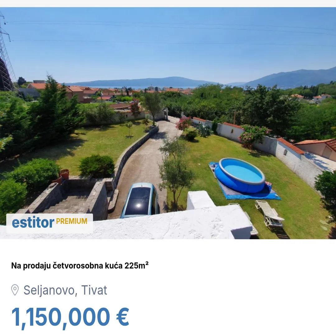 Sale, house, 225m², Seljanovo, Tivat