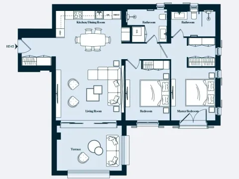 Sale, two bedroom apartment, 105m², Luštica Bay, Tivat - image 18