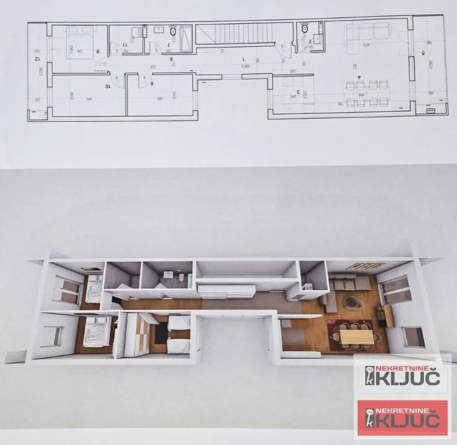 Prodaja, četvorosoban stan, 104m², Klisa, Novi Sad Sve Podlokacije
