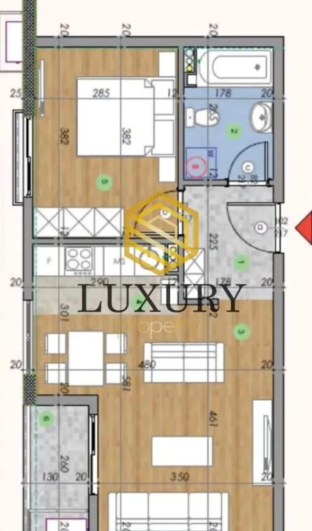 Prodaja, jednosoban stan, 44m², Zabjelo, Podgorica