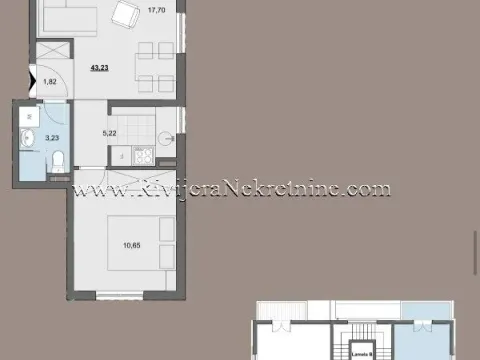 Sale, one bedroom apartment, 45m², Donja Lastva, Tivat - image 3