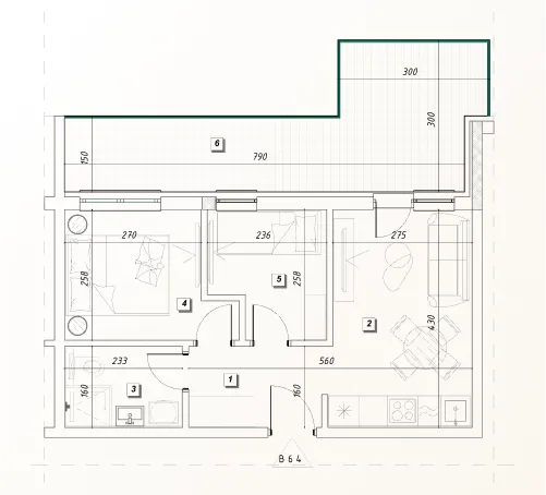 Prodaja, dvosoban stan, 50m², Rudjinci, Vrnjačka Banja