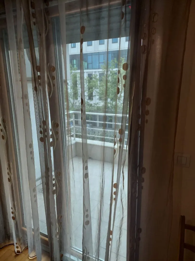 View through the balcony doors onto the terrace.
