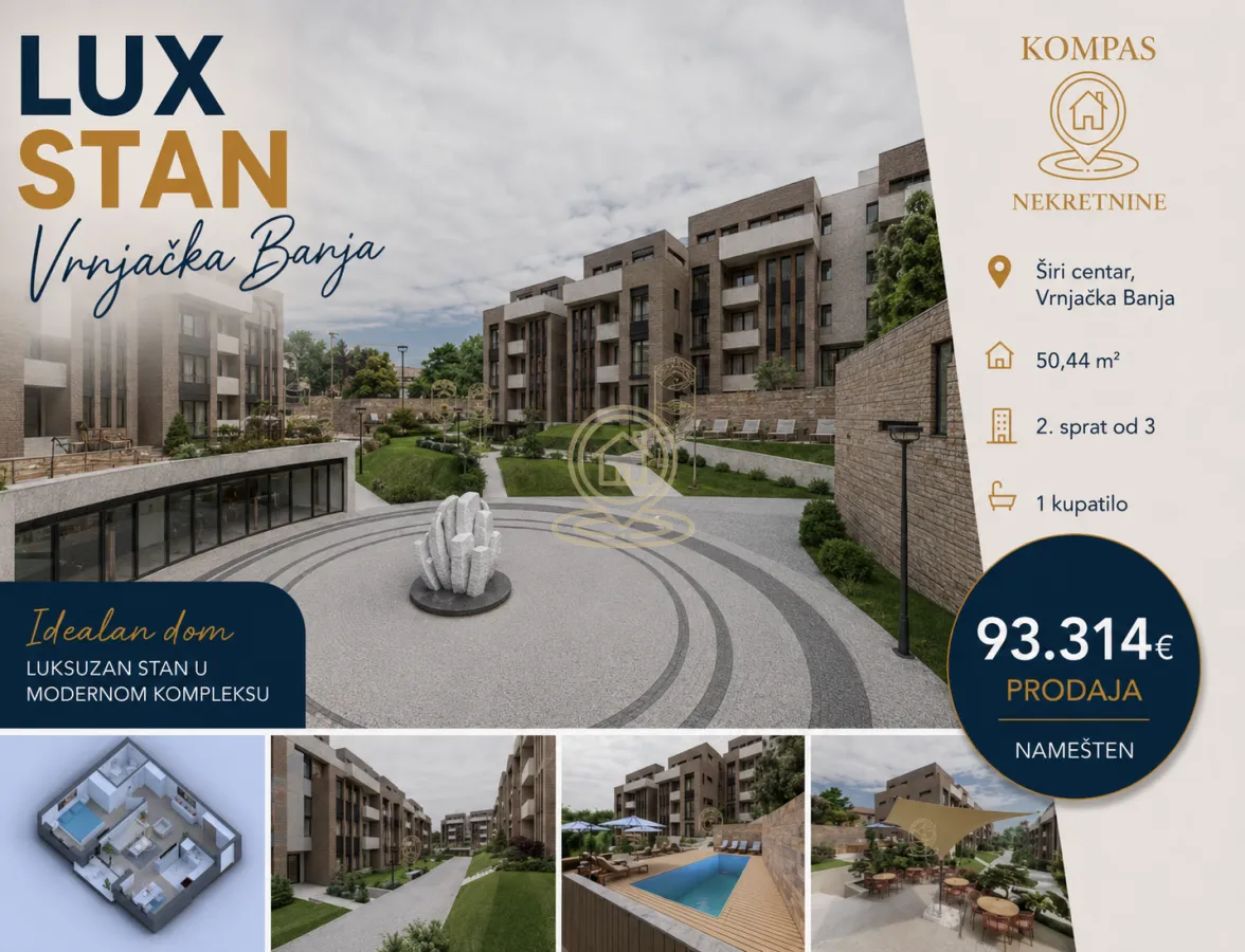 Prodaja, jednosoban stan, 50m², Centar, Vrnjačka Banja