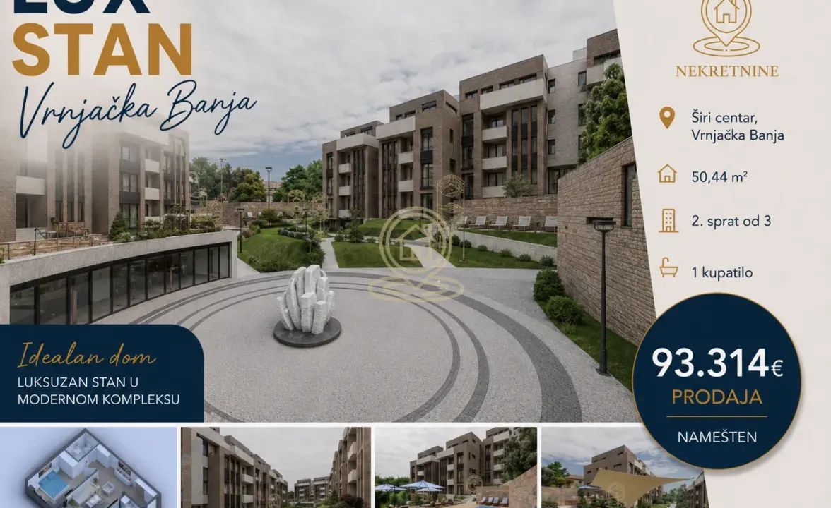 Prodaja, jednosoban stan, 50m², Centar, Vrnjačka Banja