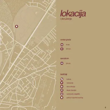 Prikaz lokacije i okruženja sa mapom i udaljenostima do važnih sadržaja. - image 19