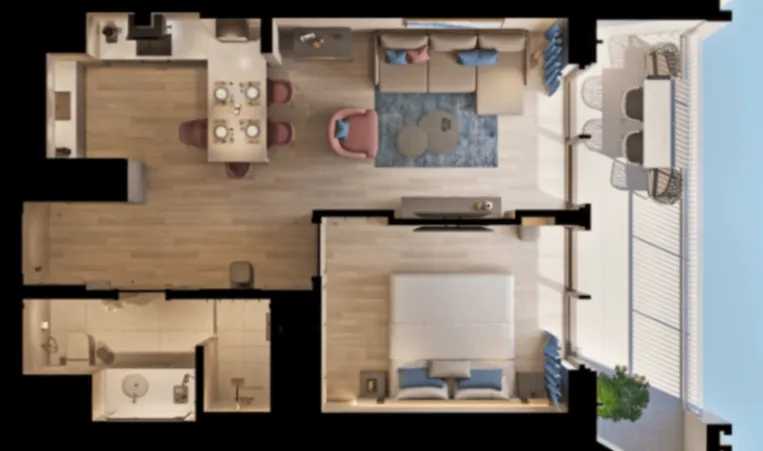 Sale, one bedroom apartment, 58m², Rafailovići, Budva