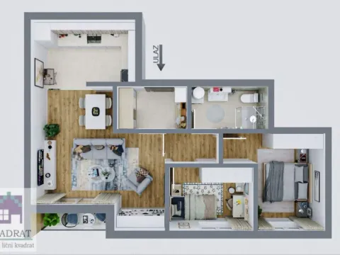 Sale, two bedroom apartment, 60m², Obrenovac, Beograd