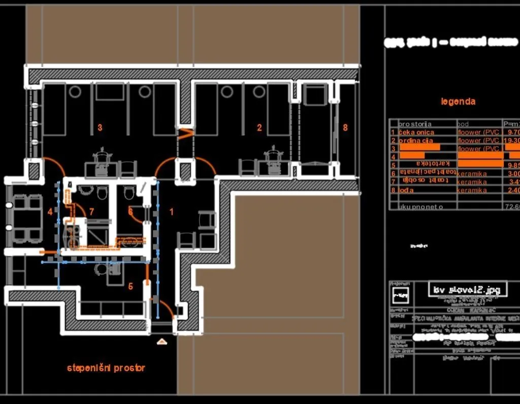 Detailed floor plan and architectural layout of the premises with a legend.
