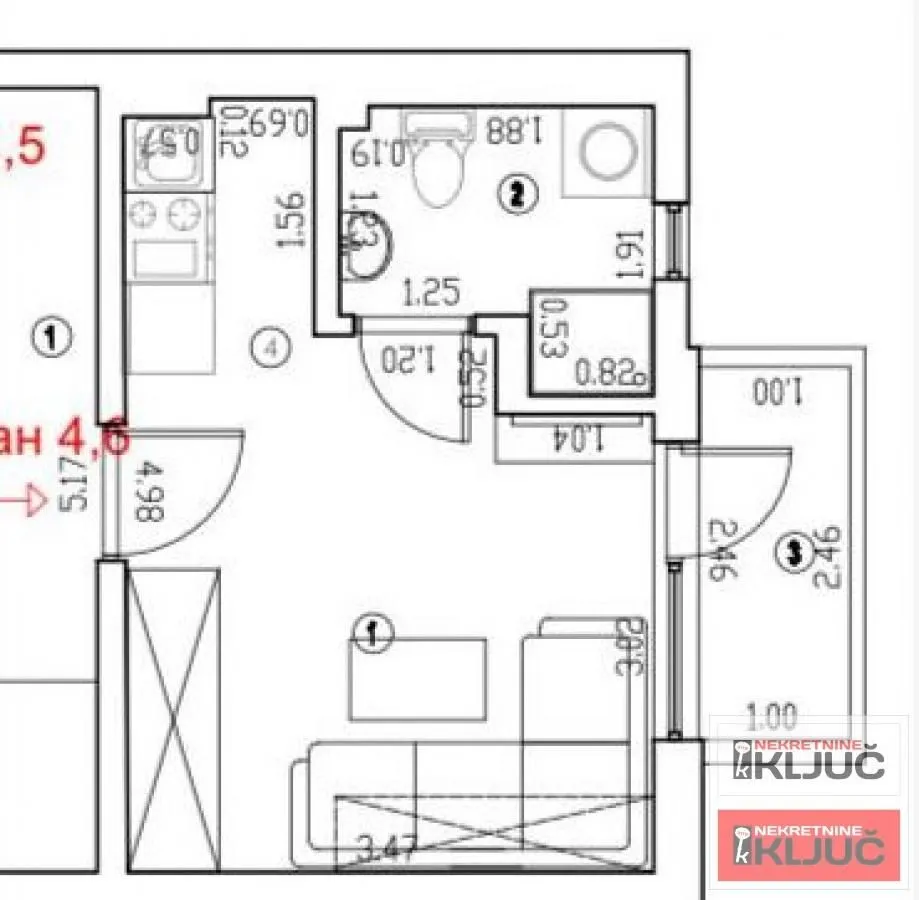 Prodaja, garsonjera, 20m², Sremska Kamenica, Petrovaradin
