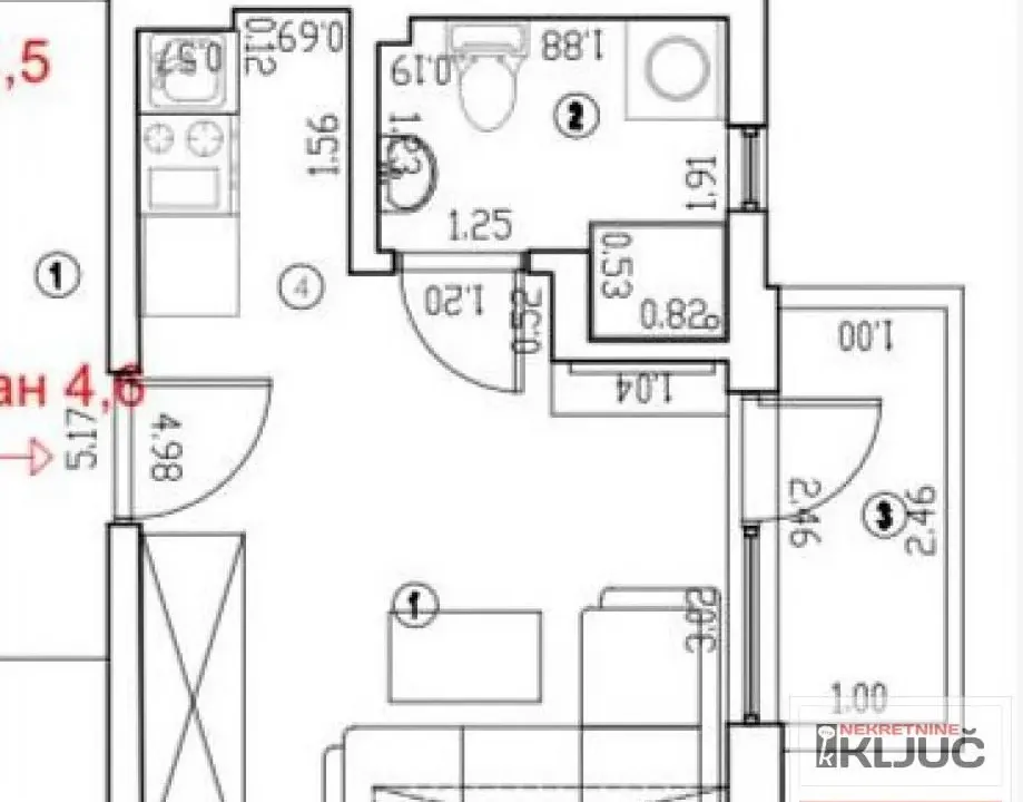 Sale, studio apartment, 20m², Sremska Kamenica, Petrovaradin