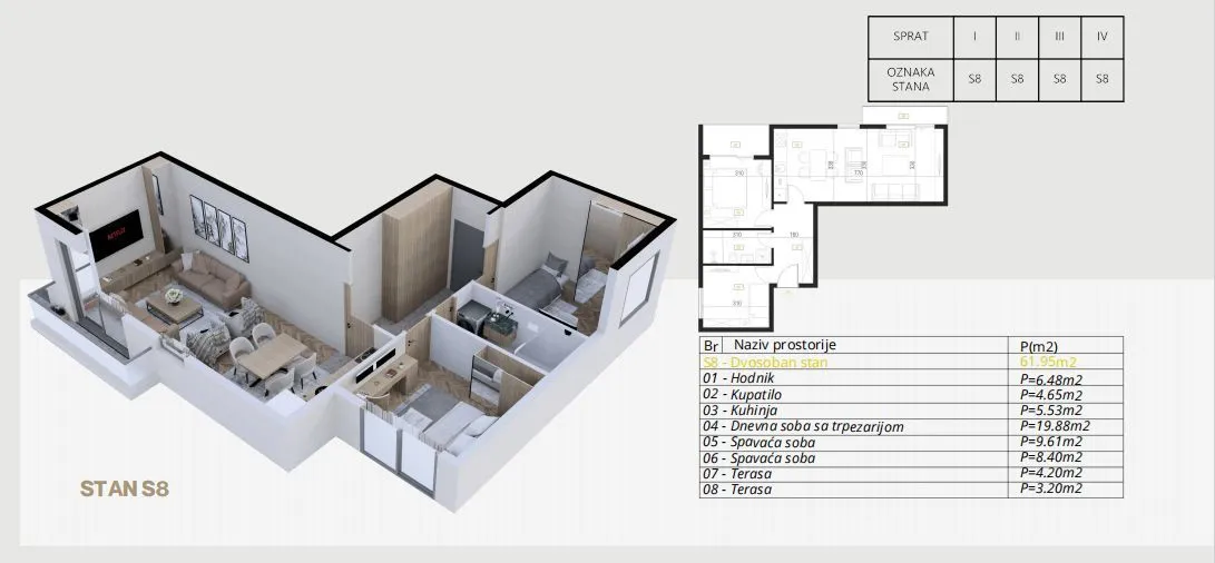 Sale, studio apartment, 28m², Budva, Crna Gora