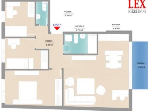 Sale, three bedroom apartment, 82m², Farmaceutski Fakultet, Voždovac Sve Podlokacije - image 2