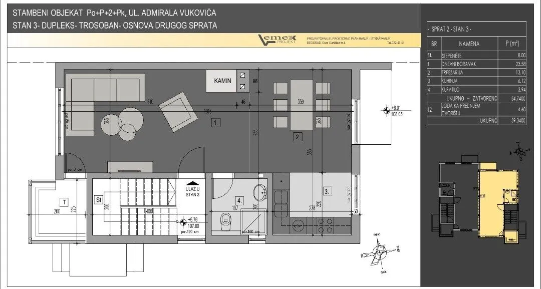 Prodaja, trosoban stan, 108m², Autokomanda, Voždovac Sve Podlokacije