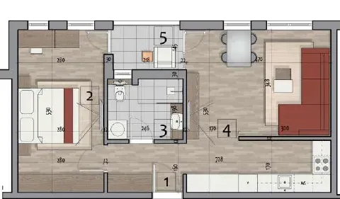 Prodaja, jednosoban stan, 50m², Pantelej, Niš - image 4