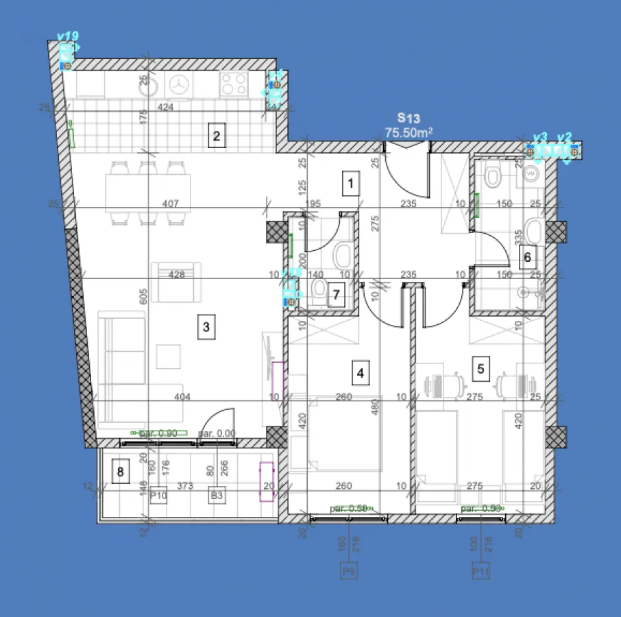 Prodaja, trosoban stan, 75m², Salajka, Novi Sad Sve Podlokacije
