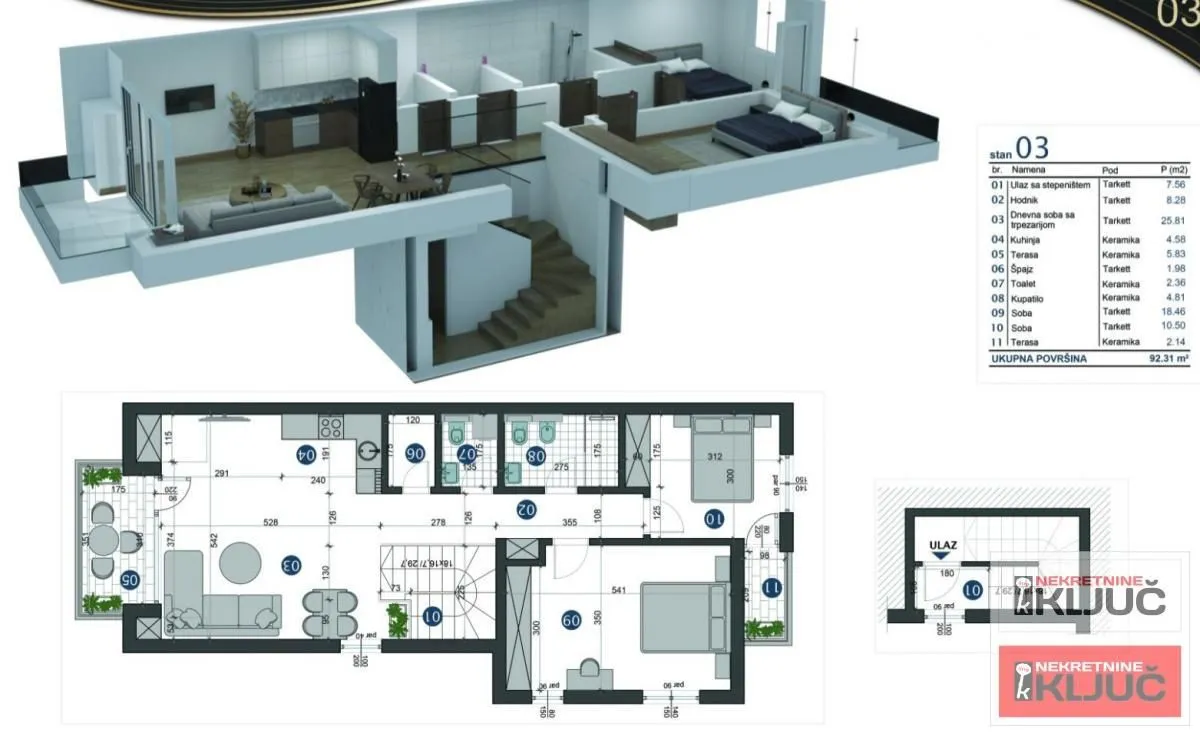 Prodaja, trosoban stan, 92m², Alibegovac, Petrovaradin