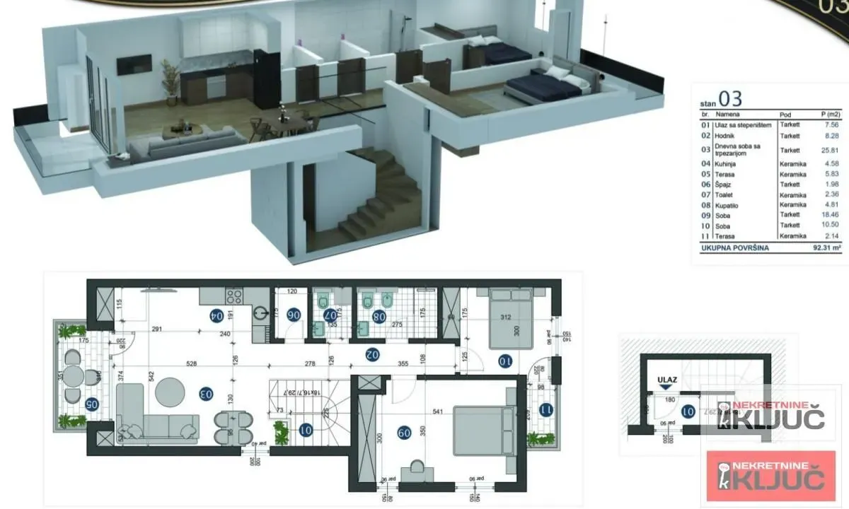 Prodaja, trosoban stan, 92m², Alibegovac, Petrovaradin