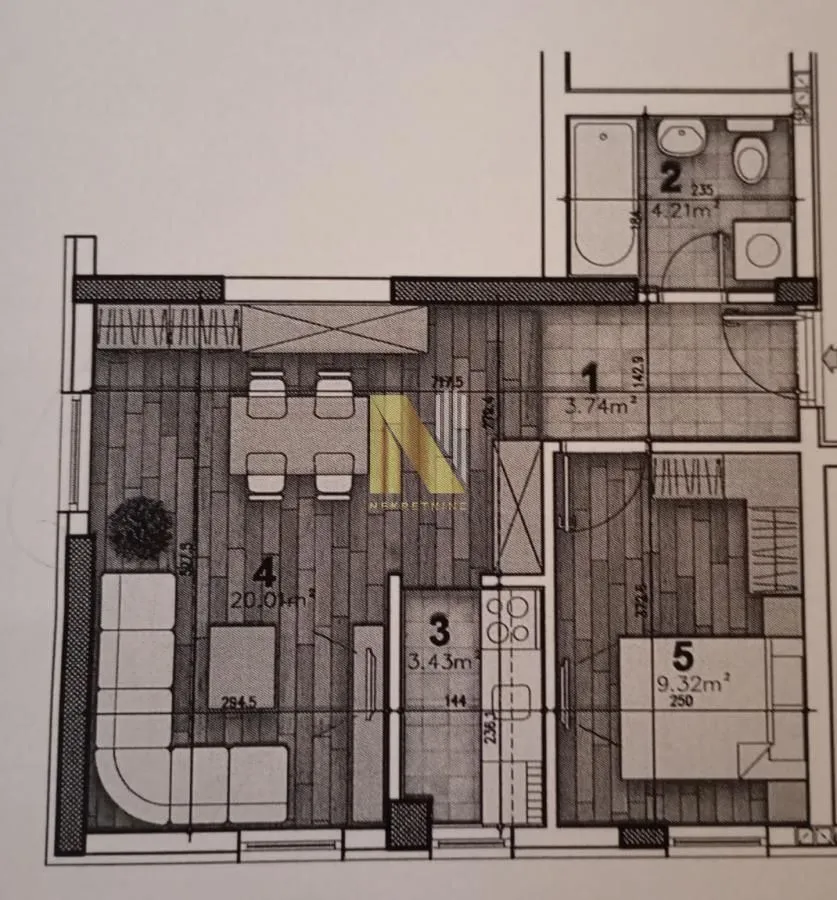 Prodaja, dvosoban stan, 39m², Socijalno, Novi Sad Sve Podlokacije