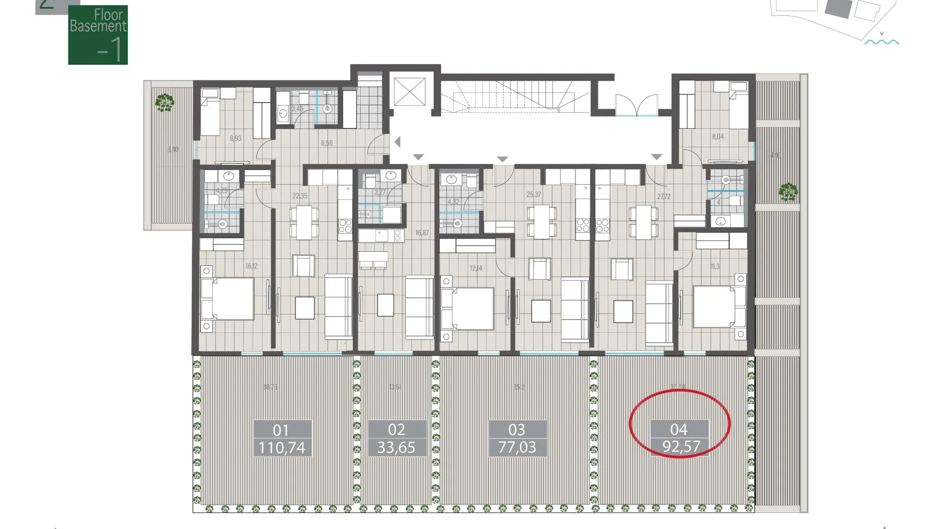 Sale, two bedroom apartment, 93m², Centar, Tivat