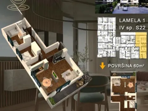 Sale, three bedroom apartment, 60m², Vrnjačka Banja, Srbija - image 8